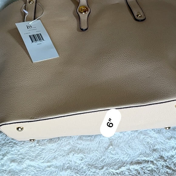 New Jessica Moore Peach Luxe Handbag Tote Purse - Picture 9 of 12